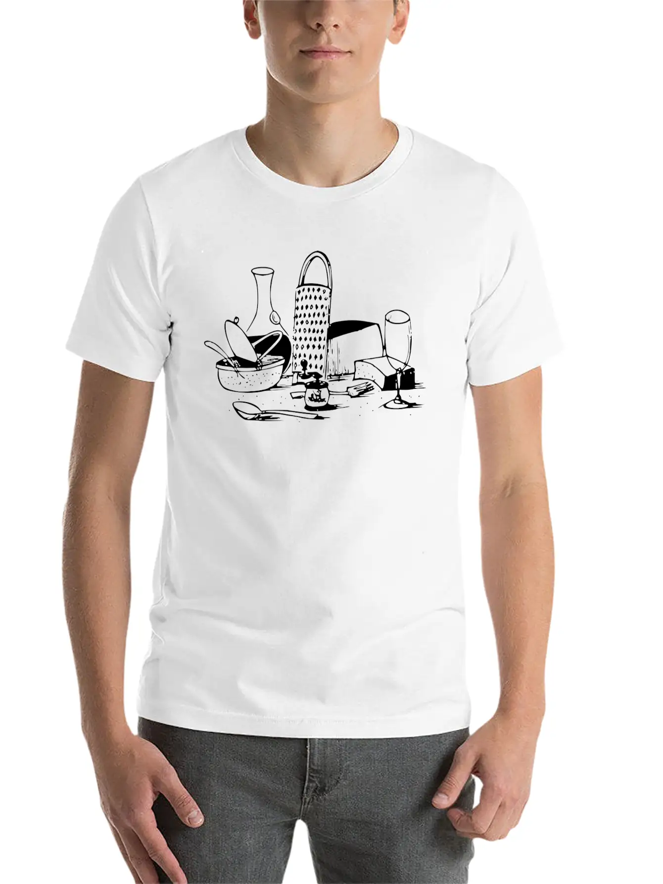 Wein Wine Flasche Glas Bottle Barrels Glasses48 Unisex Short Sleeve Soft Cotton T-Shirt – Casual Everyday Wear