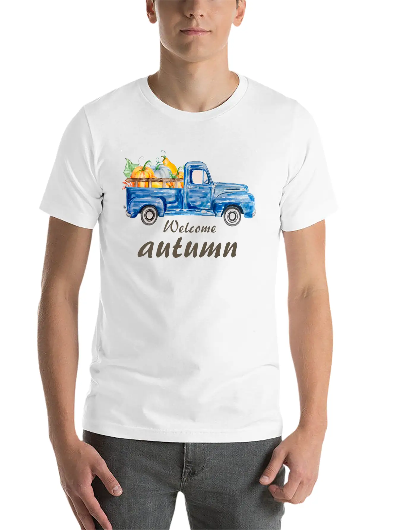 Welcome Autumn Comfortable Minimalist Graphic Tee – Summer Style Essential