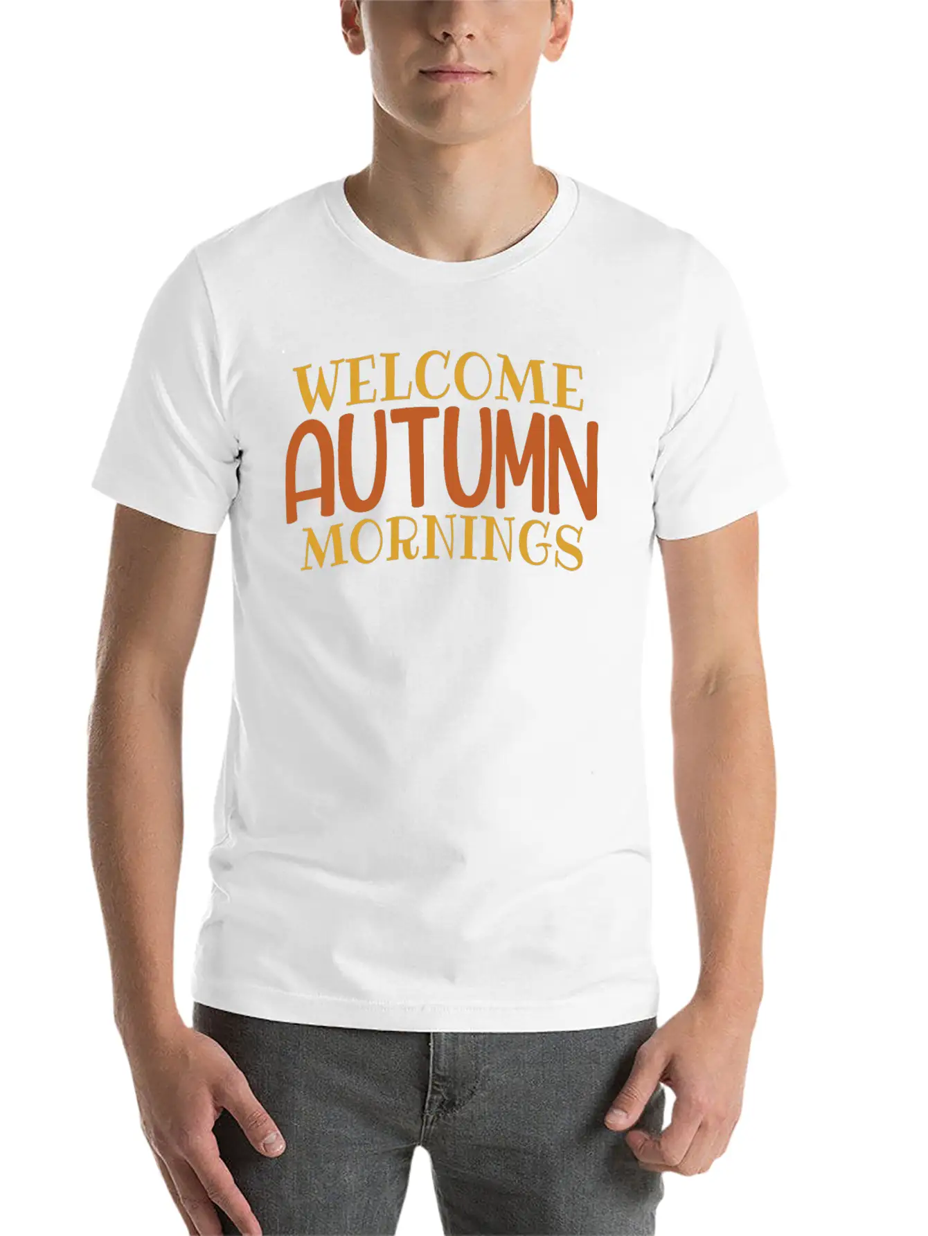 Welcome Autumn Mornings Basic Graphic T-Shirt – Daily Comfort In Soft Cotton