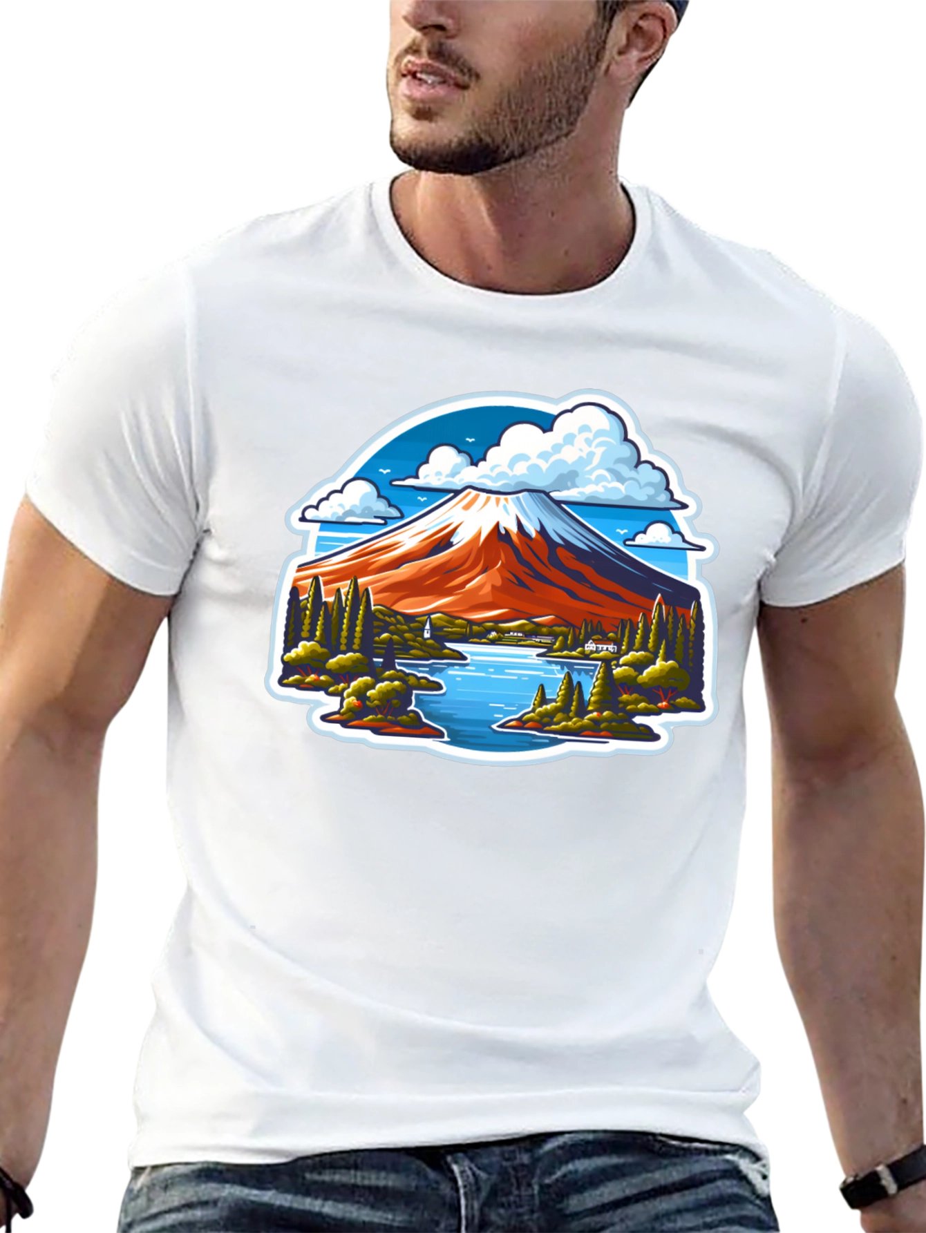 Mount Fuji Graphic Tee - Nature Inspired Design