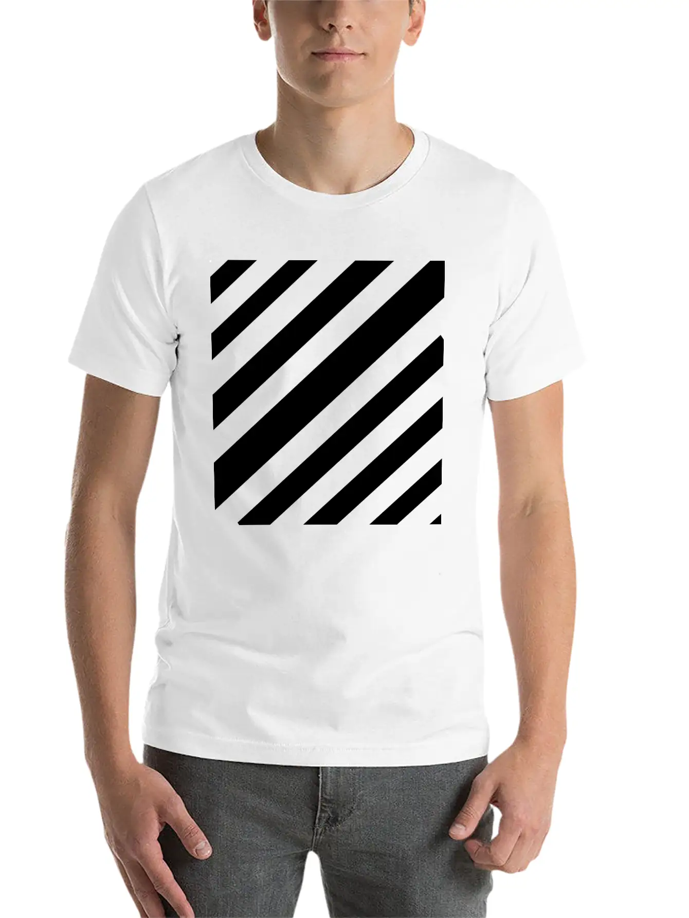 White Lines Design Essential Unisex Summer Tee – Soft Cotton Casual Fit