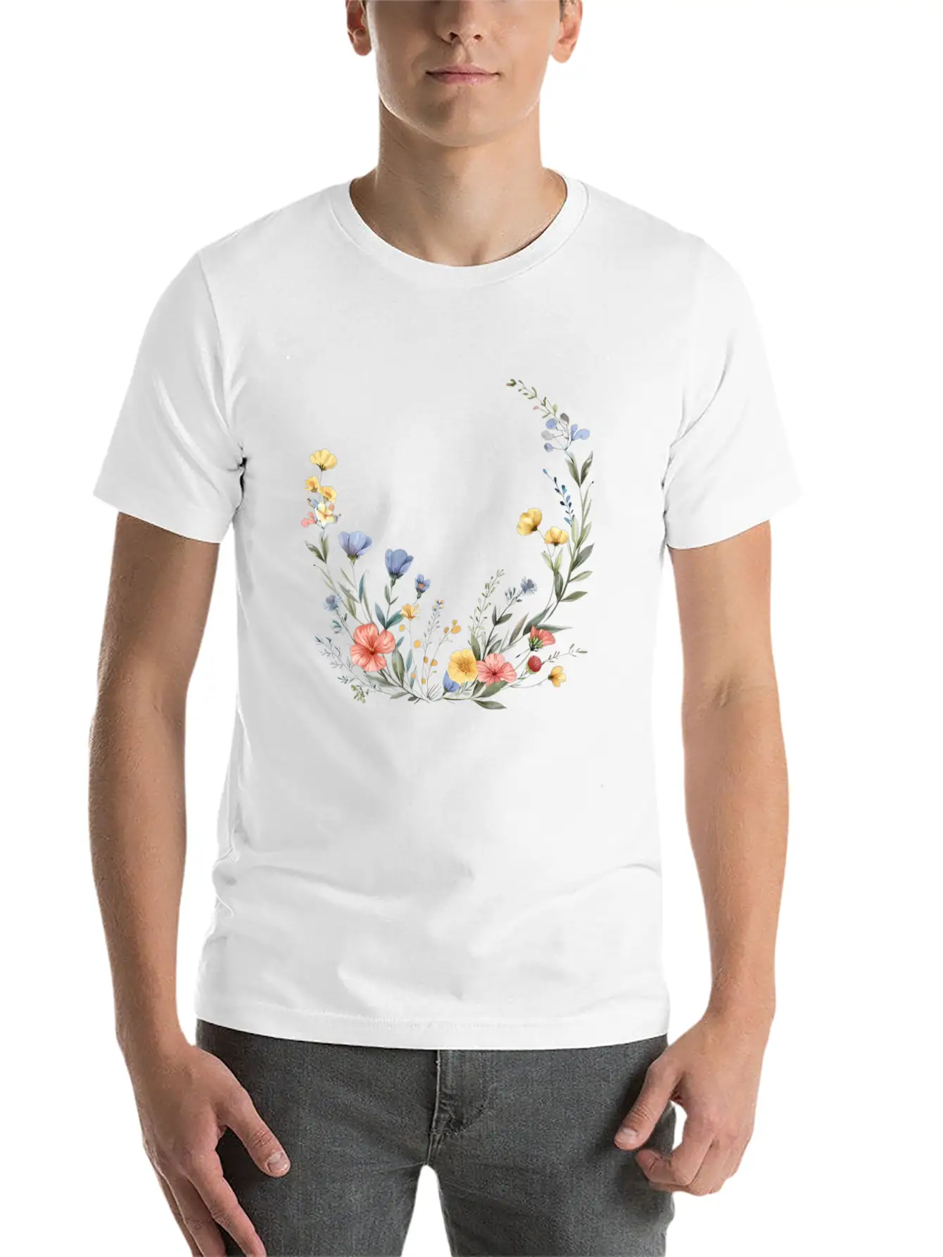 Wild Flowers Stylish Everyday T-Shirt – Unisex Basic Cotton Tee