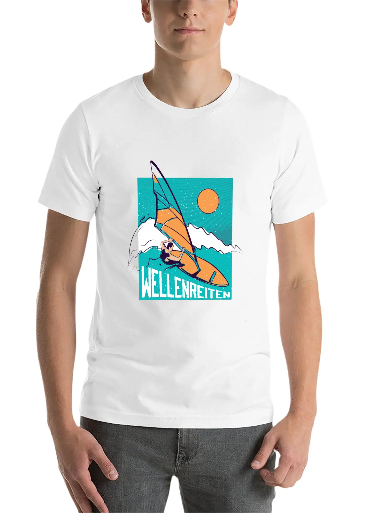 Wind Surfboard Surf Tshirt Gift T Shirt Essential Unisex Summer Tee – Soft Cotton Casual Fit