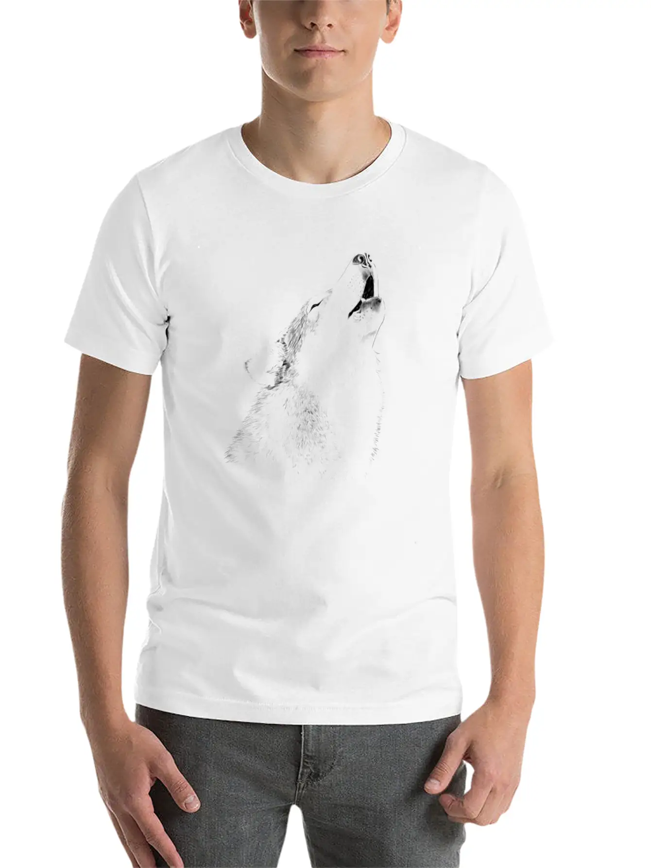Wolf Art Animal Gift Idea Basic Graphic T-Shirt – Daily Comfort In Soft Cotton