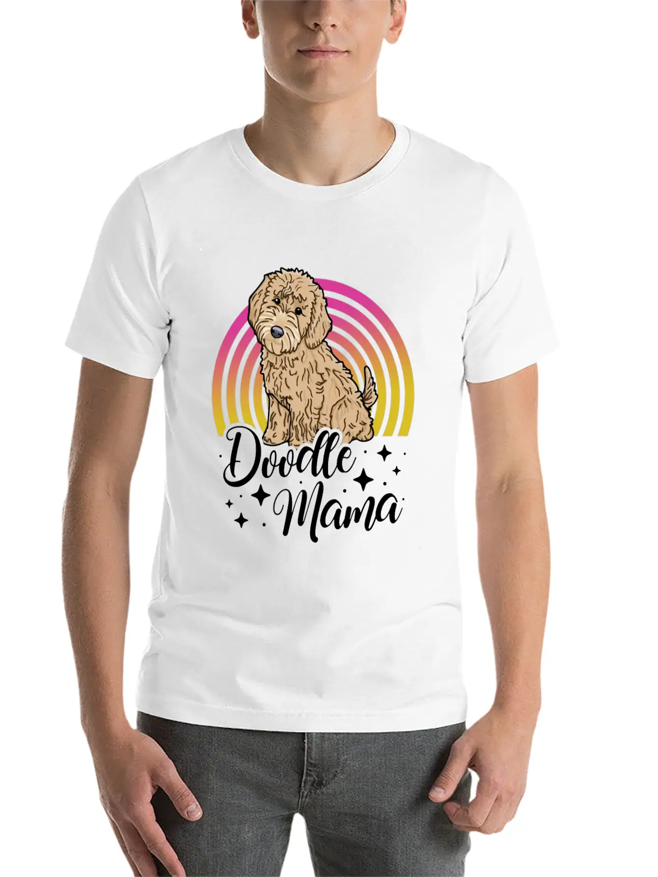 Womens Doodle Mama Labradoodle Goldendoodle Timeless Short Sleeve Tee – Comfy And Minimalist Design