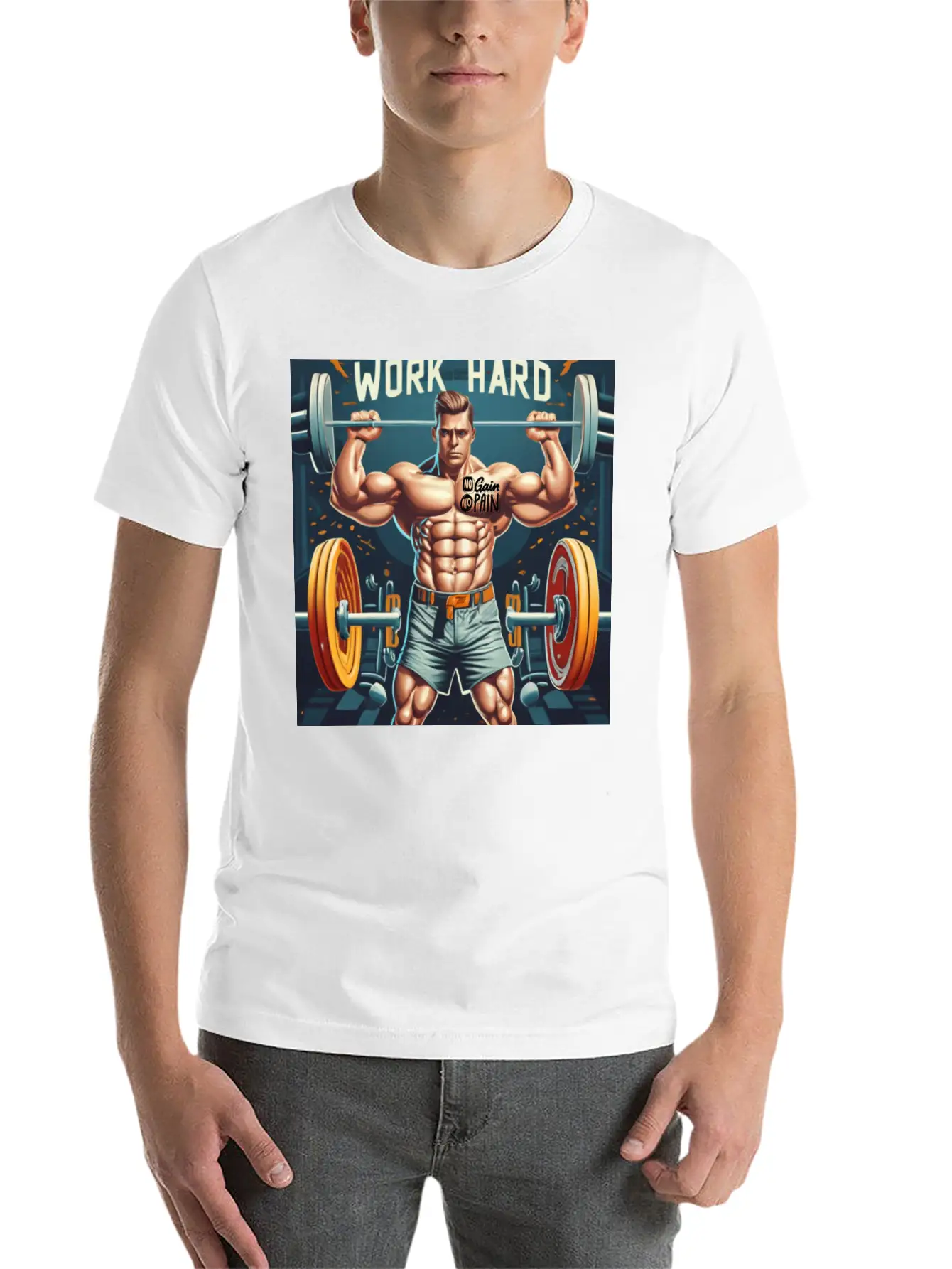 Work Hard Motivation T-shirt Timeless Short Sleeve Tee – Comfy And Minimalist Design