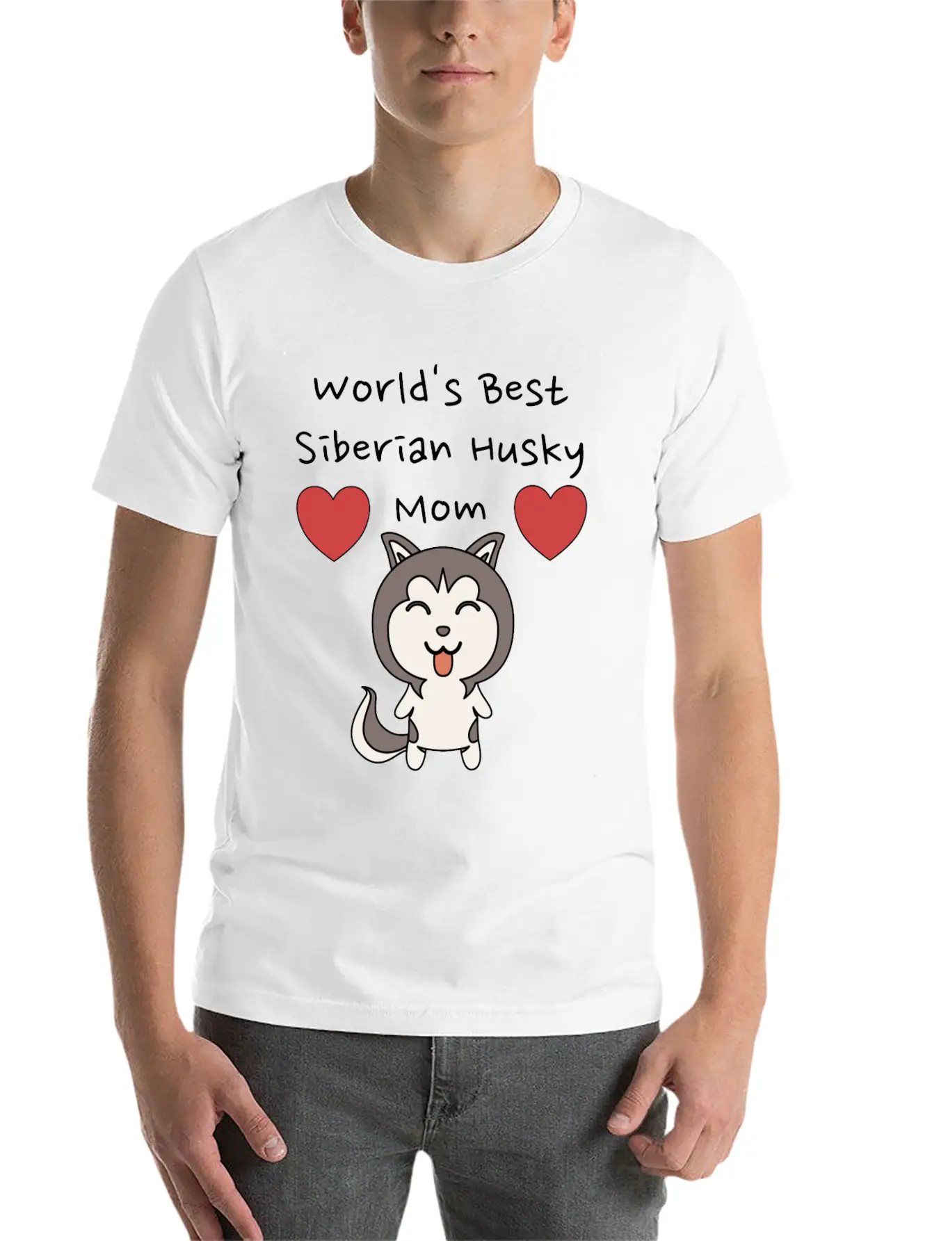 World's Best Siberian Husky Mom Cute Dog Mother Design Unisex Casual T-Shirt – Clean Design For Daily Comfort