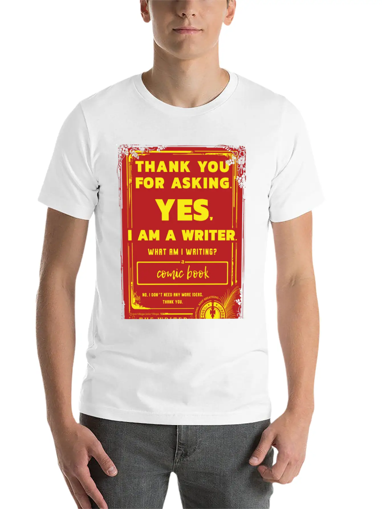 Writing A Comic Book Basic Graphic T-Shirt – Daily Comfort In Soft Cotton