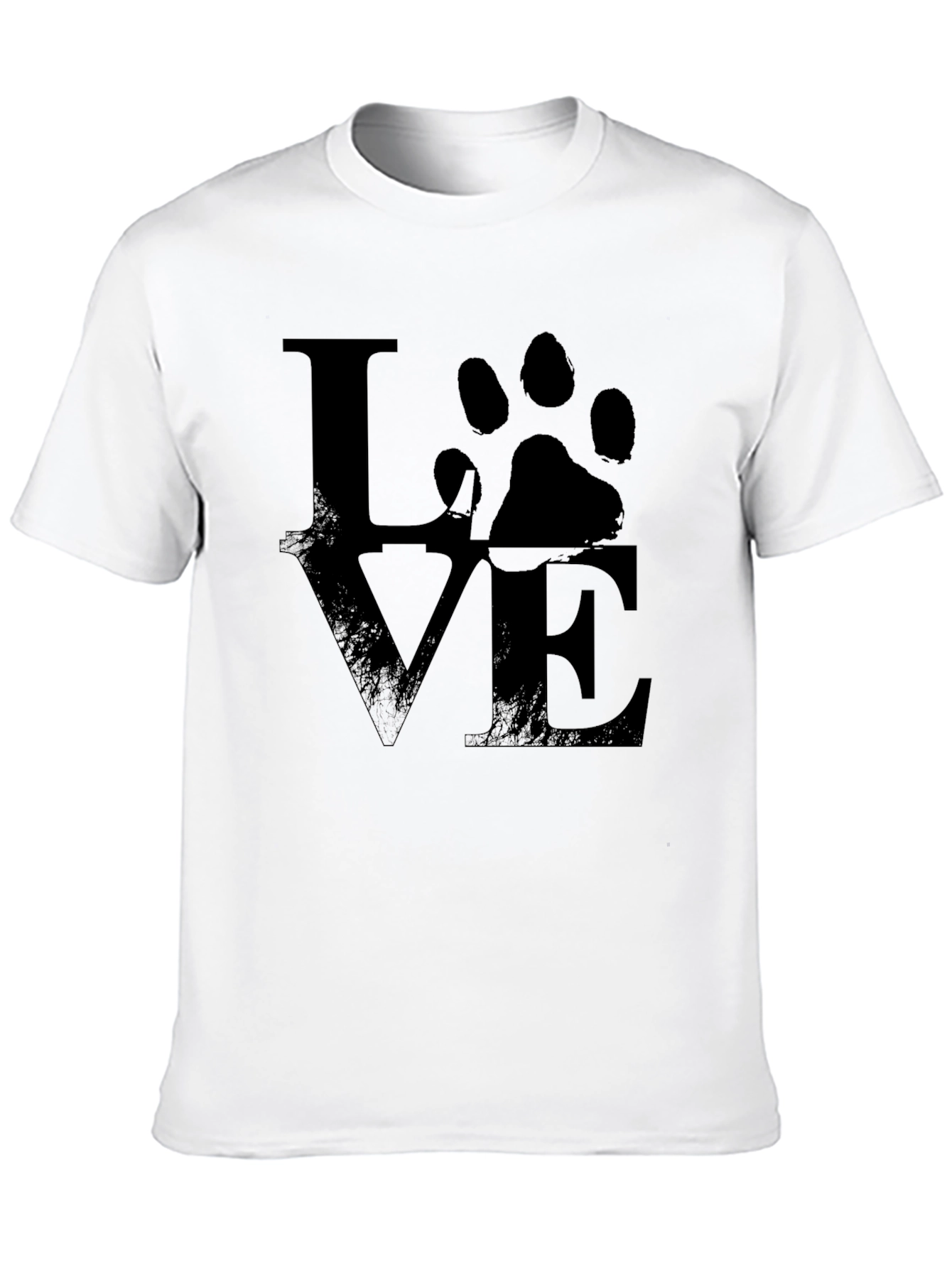 Love Paw Print T-Shirt - Unisex Black Tee