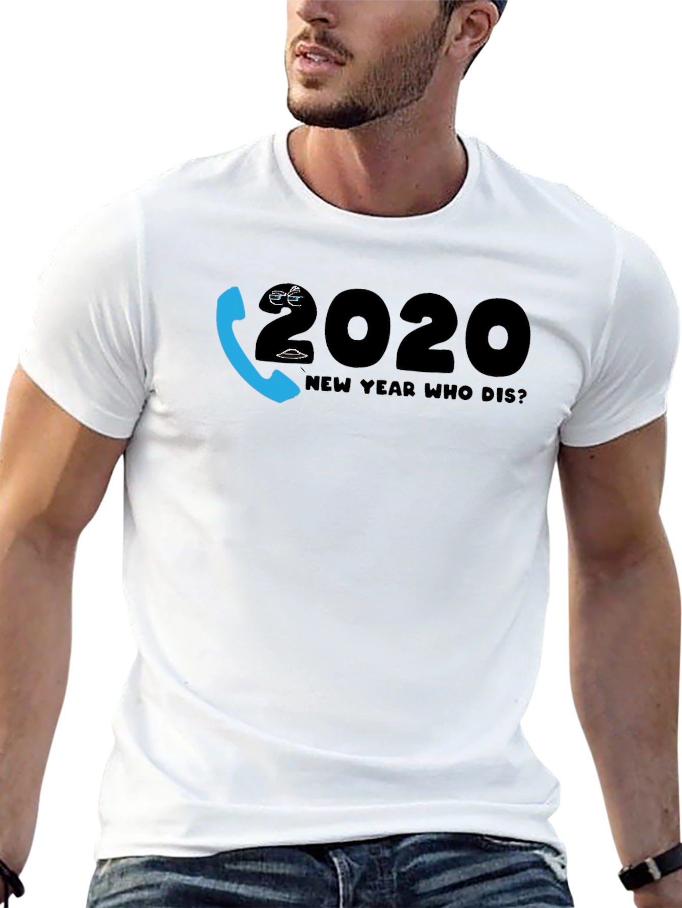 New Year Who Dis? 2020 Novelty Graphic T-Shirt