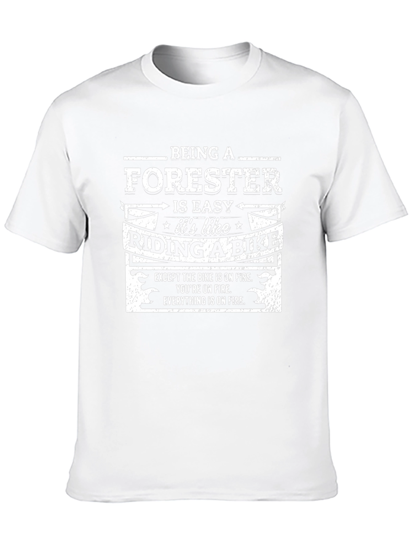 Forester T-Shirt: Riding a Bike on Fire