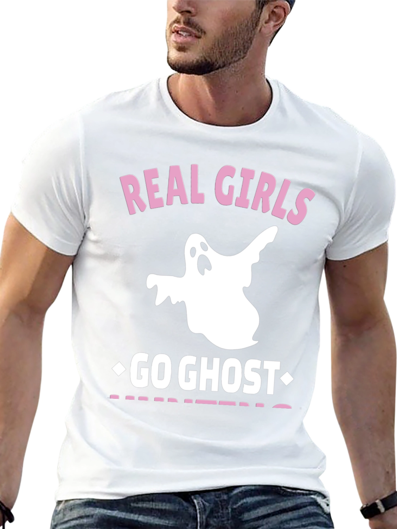 Real Girls Go Ghost Hunting Graphic Tee