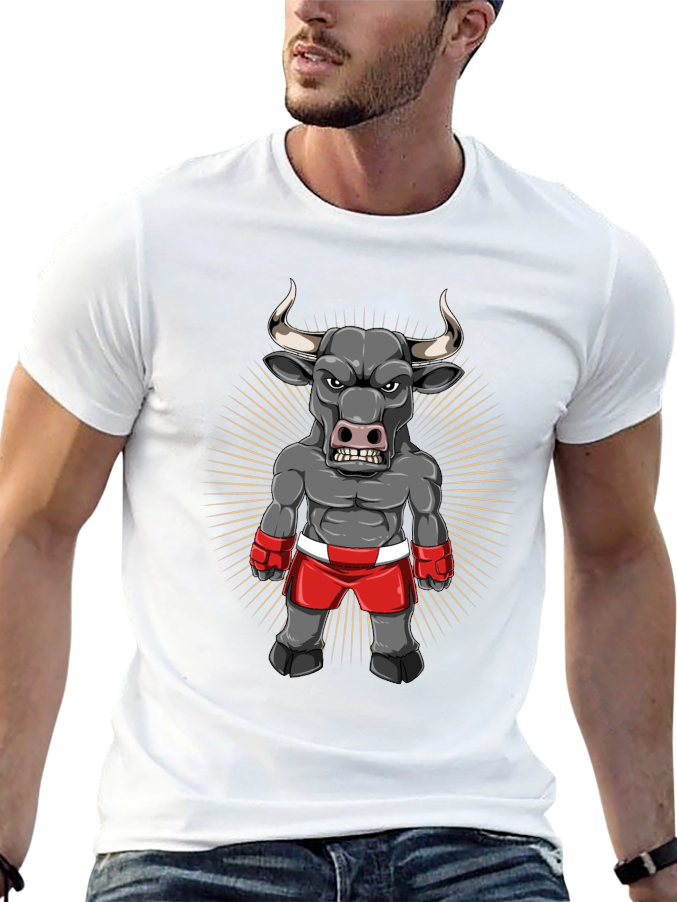 Bull Boxer Graphic Tee - Black
