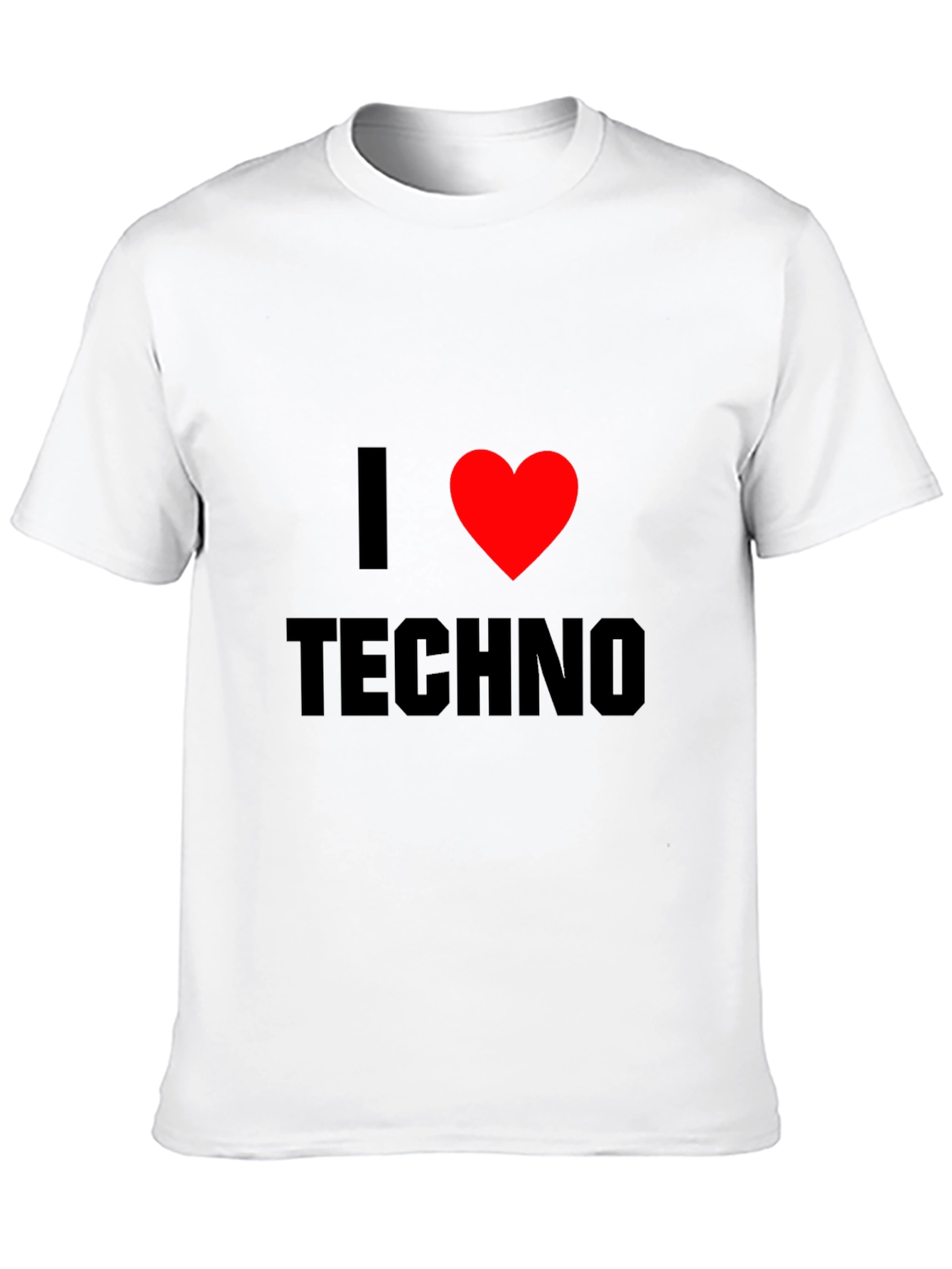 I Love Techno Black T-Shirt