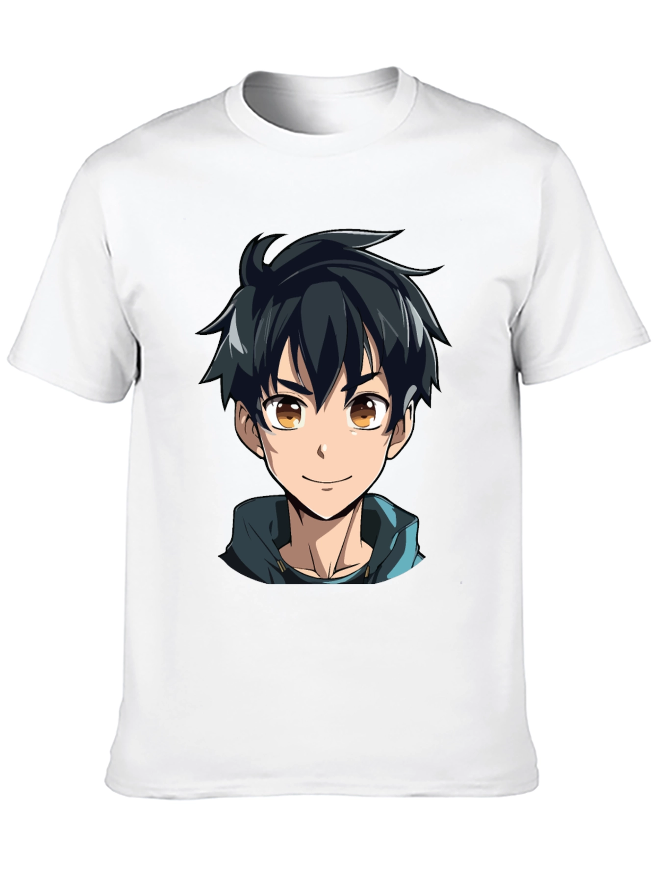 Anime Boy Graphic Black T-Shirt