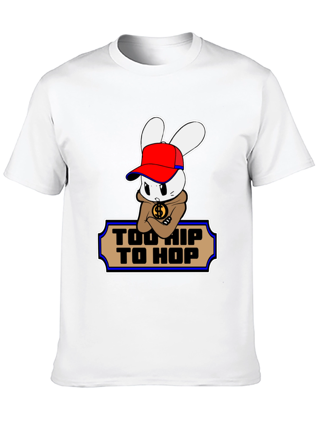 Too Hip To Hop Cartoon Bunny T-Shirt