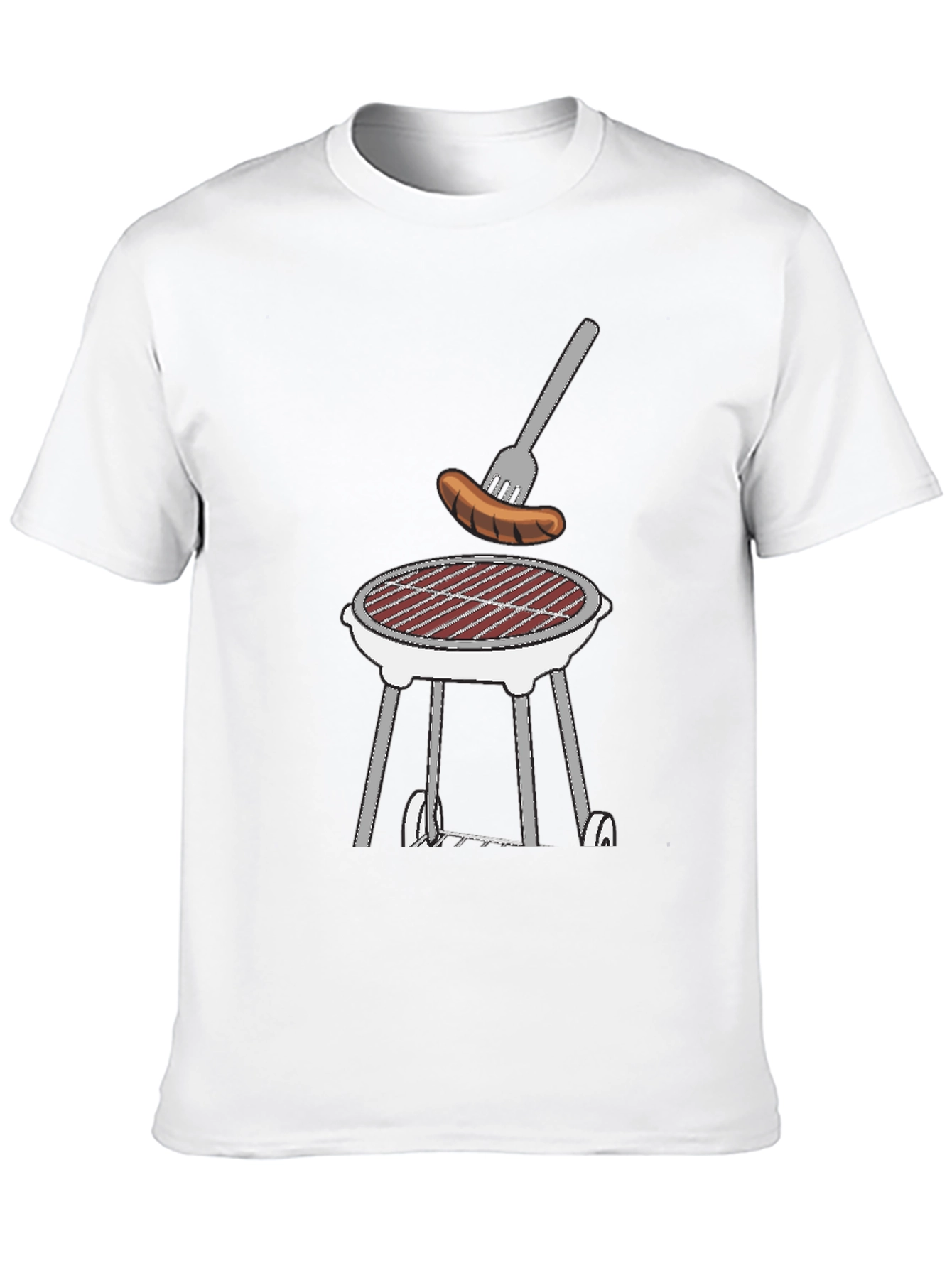 BBQ Grill T-Shirt - Novelty Sausage Graphic Tee