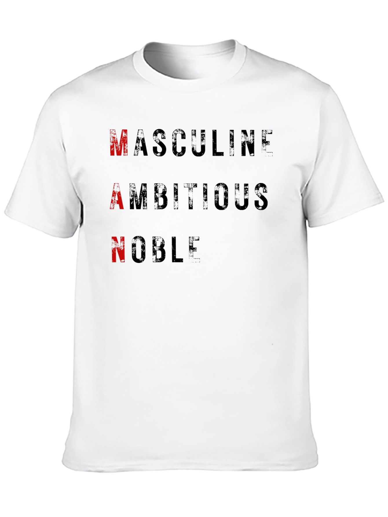 MAN Black Graphic Tee - Masculine Ambitious Noble