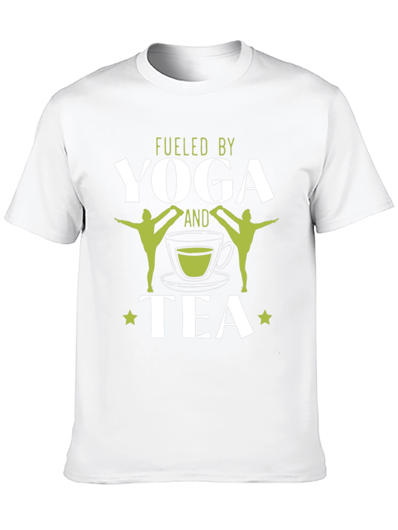 Fueled By Yoga & Tea Black Graphic T-Shirt