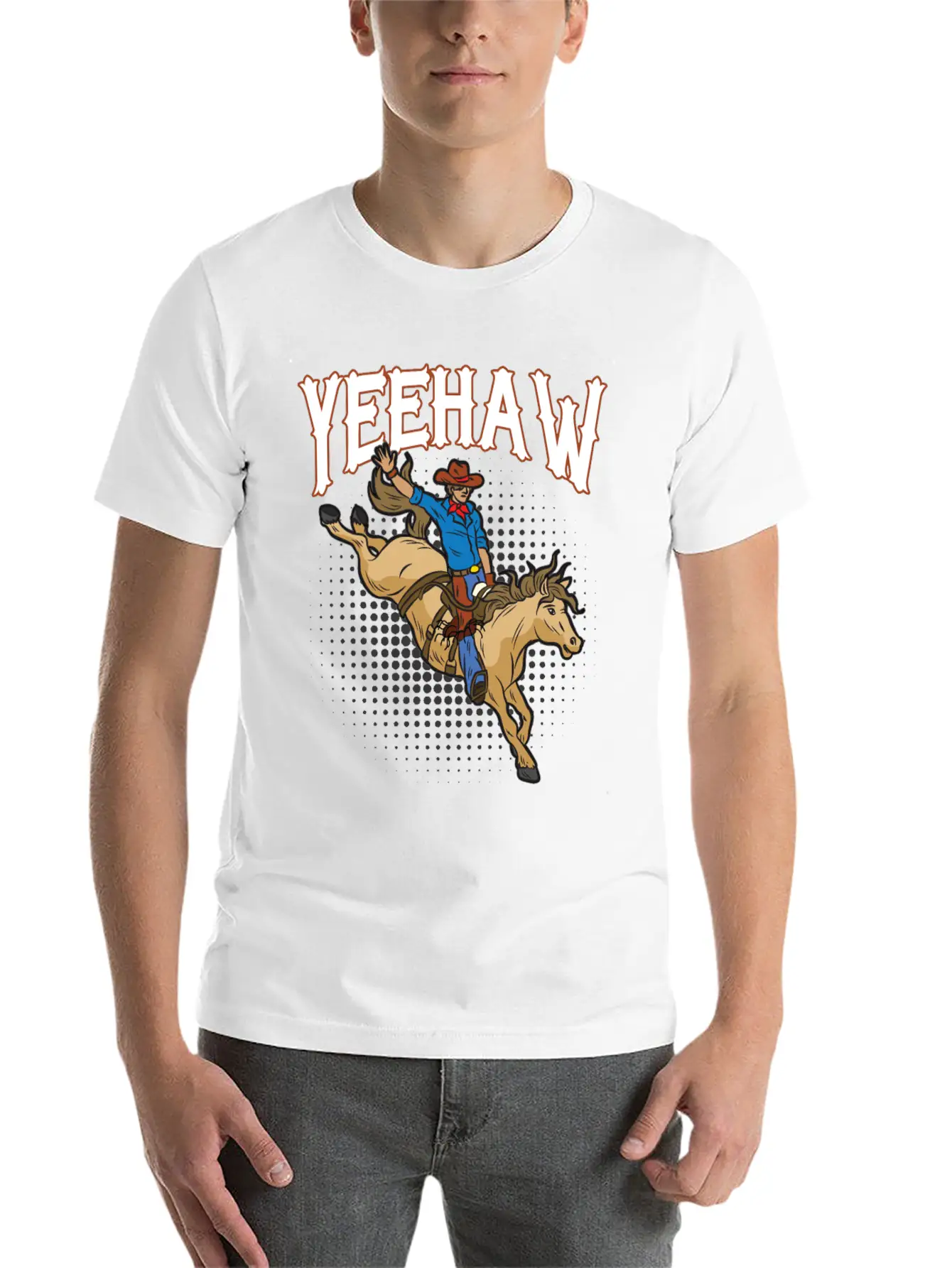 YEEHAW Cowboy Humor Western Horse Riding Timeless Short Sleeve Tee – Comfy And Minimalist Design