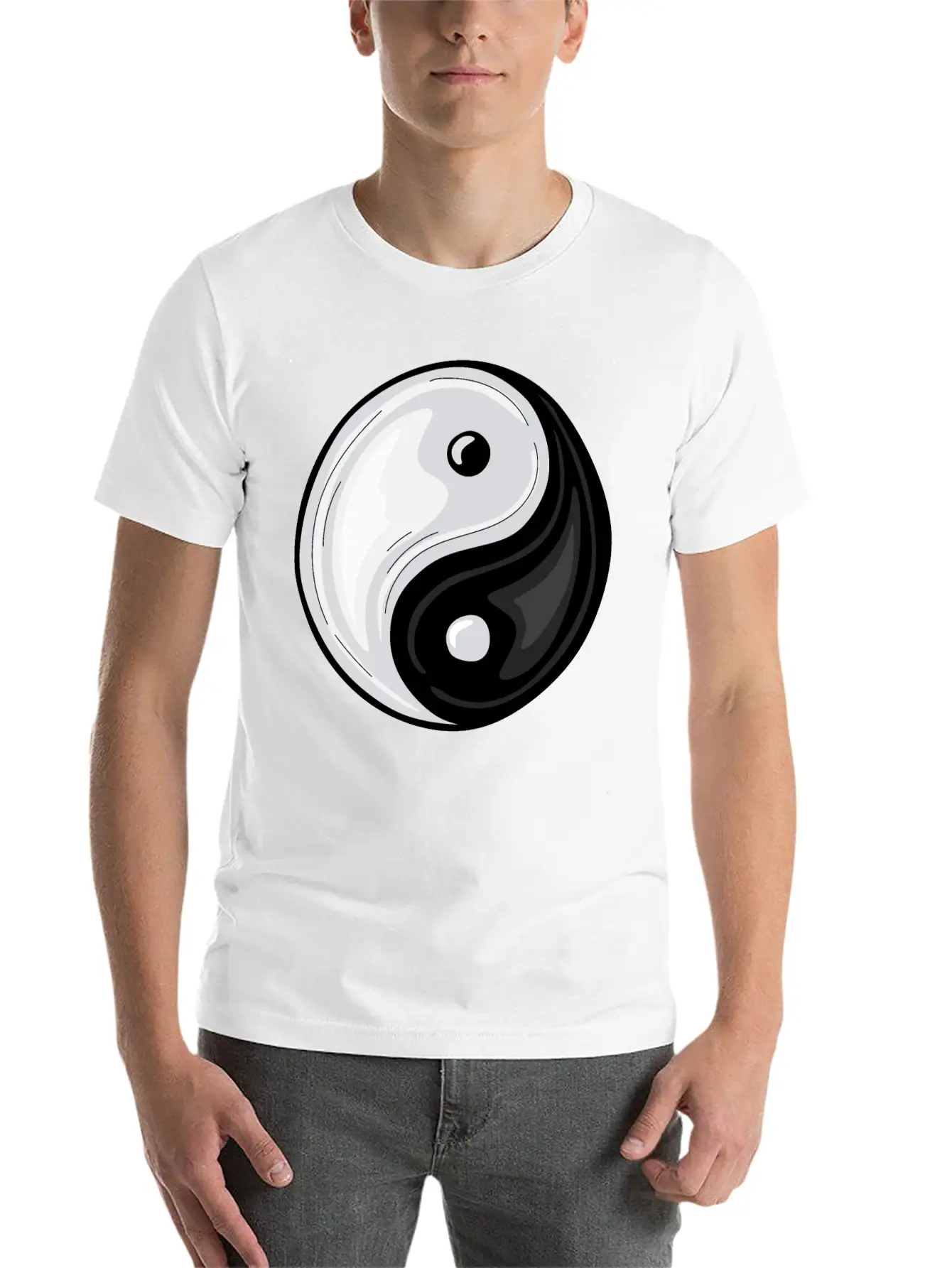 Yin Yang Symbol Basic Graphic T-Shirt – Daily Comfort In Soft Cotton