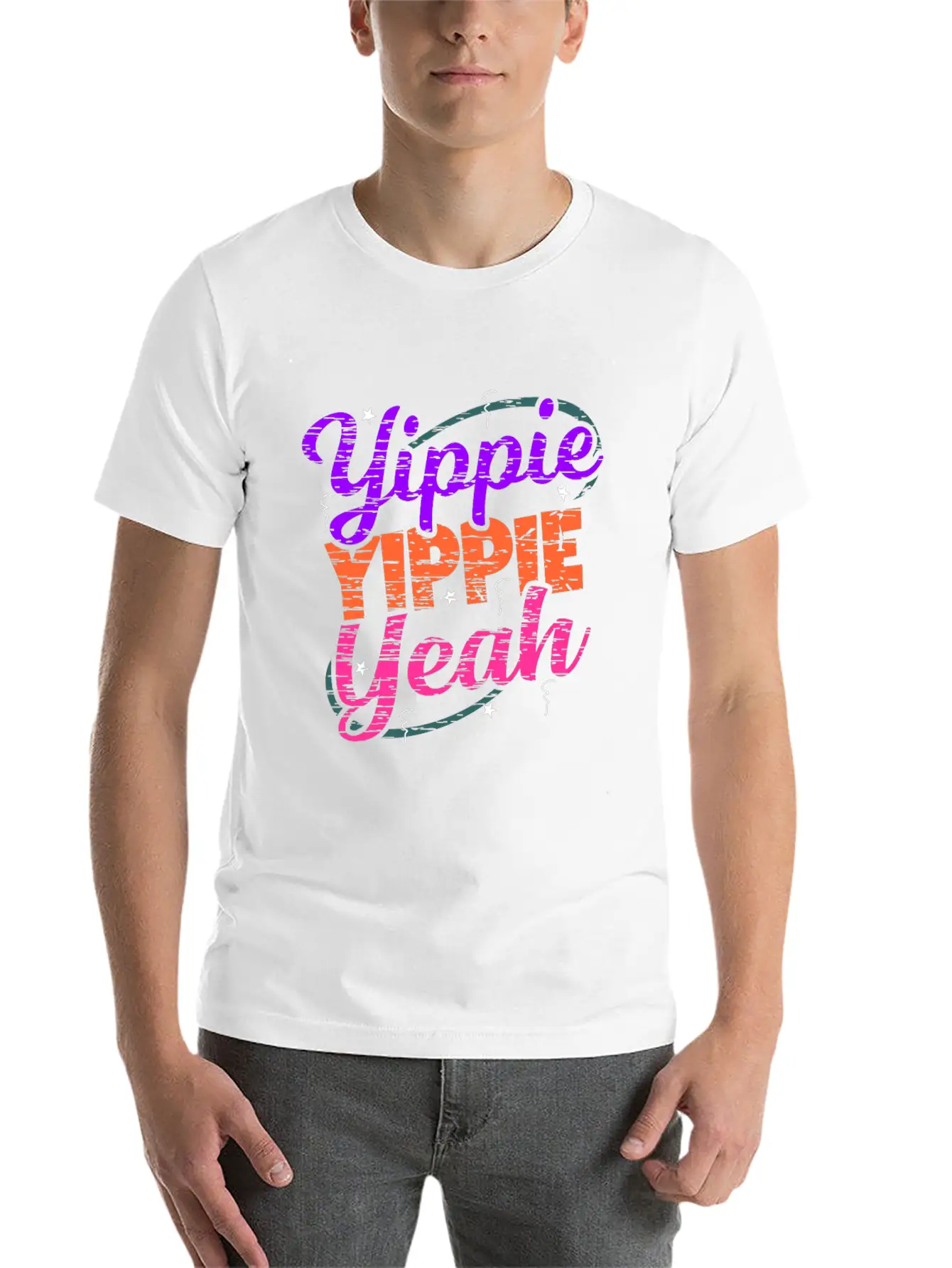 Yippie Yippie Yeah EDM Festival Music Techno Stylish Everyday T-Shirt – Unisex Basic Cotton Tee
