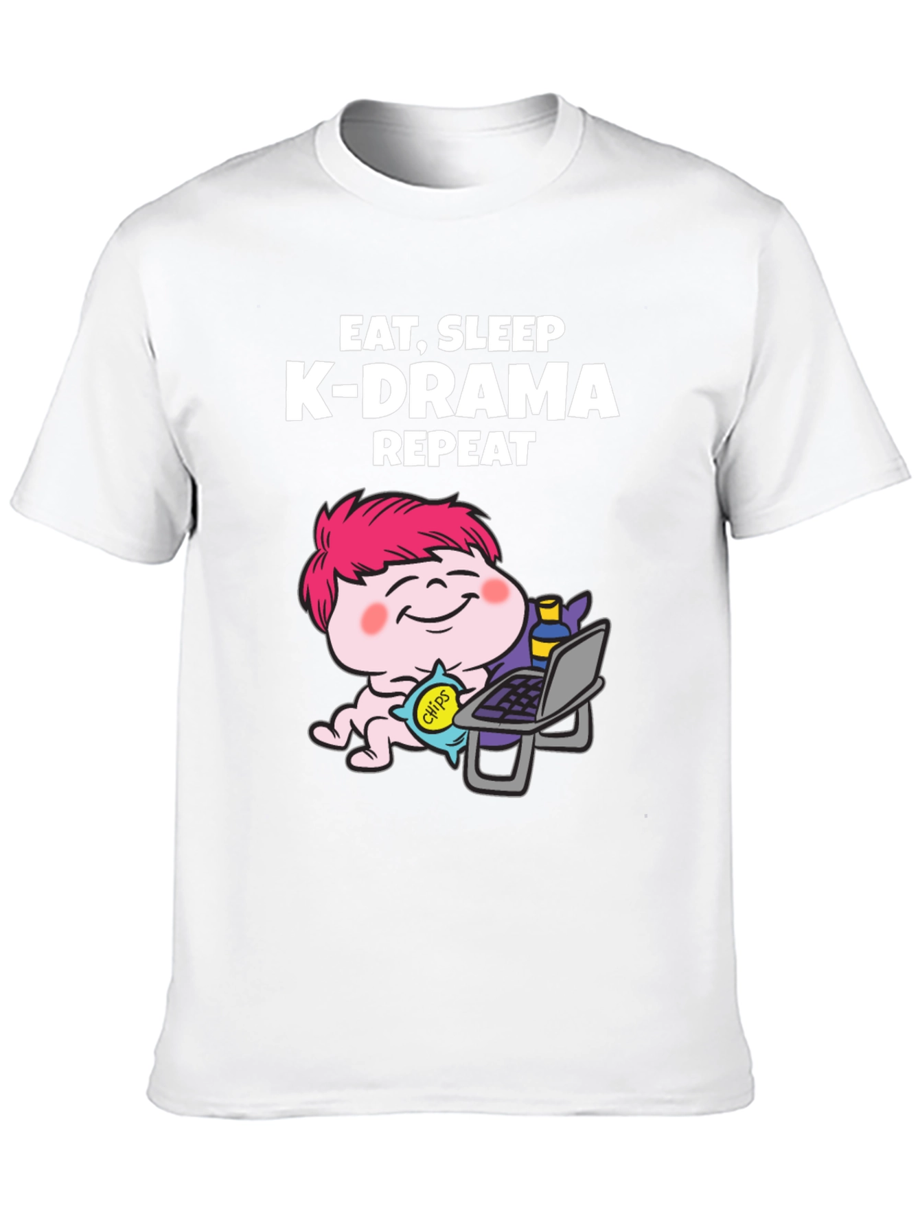 Eat Sleep K-Drama Repeat Graphic Tee