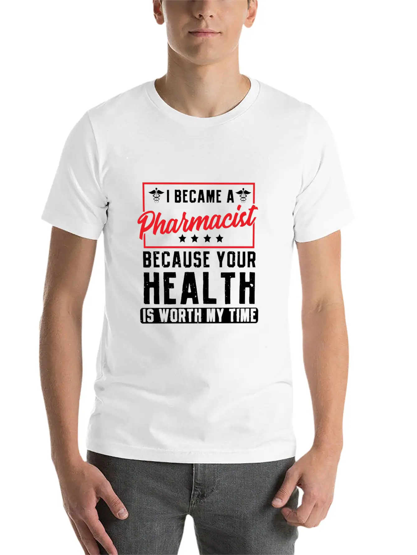 Your Health Is Worth My Time Pharmacy Technician Timeless Short Sleeve Tee – Comfy And Minimalist Design