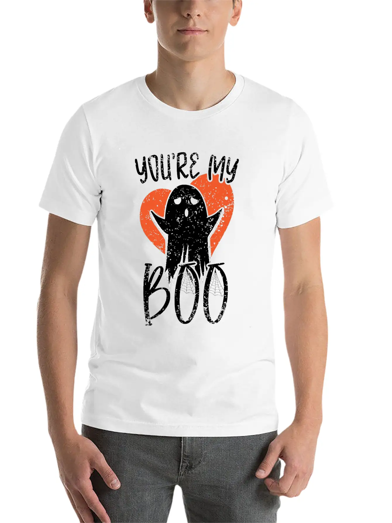 You're My Boo Halloween Ghost Unisex Short Sleeve Soft Cotton T-Shirt – Casual Everyday Wear