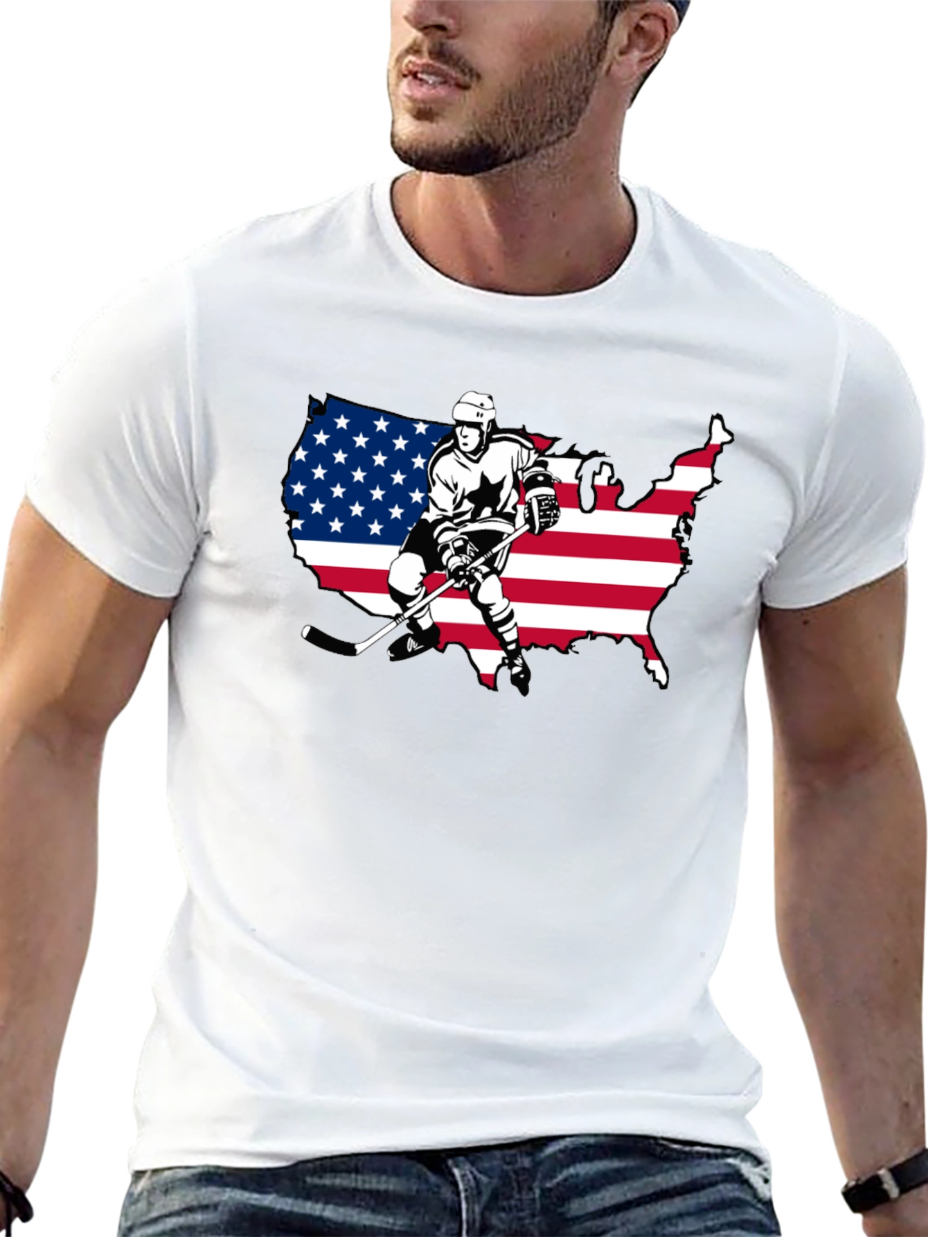 USA Hockey Graphic Tee - Patriotic Style