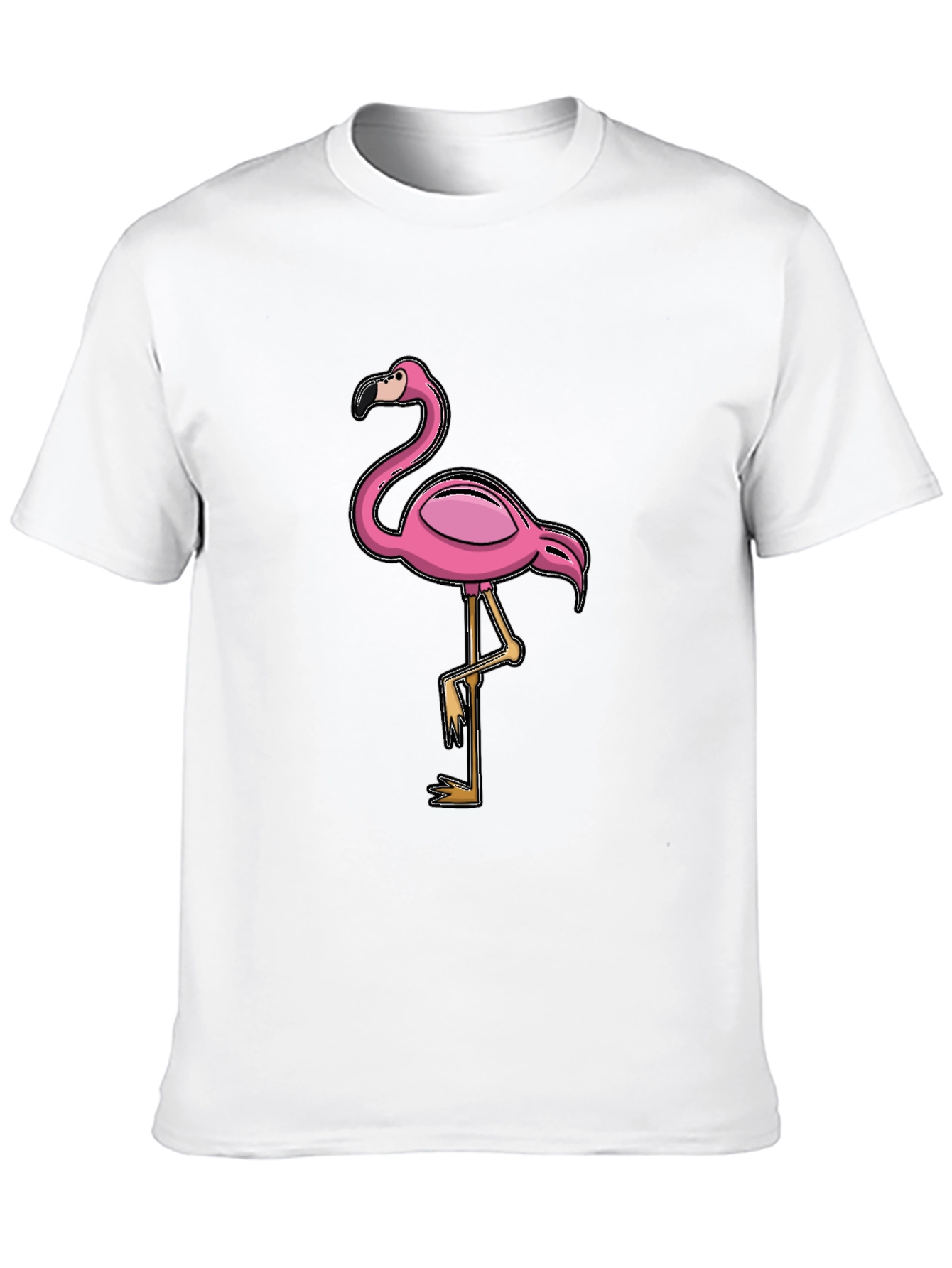 Pink Flamingo Graphic T-Shirt - Casual Cotton Tee