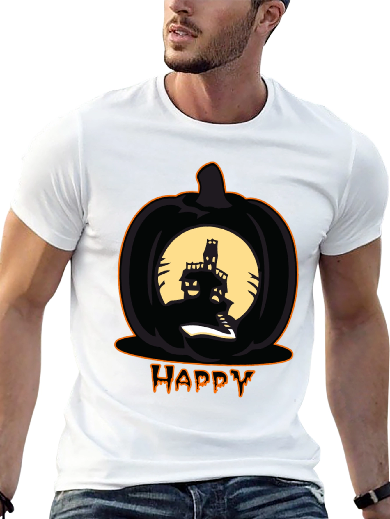 Happy Halloween Pumpkin Haunted House T-Shirt