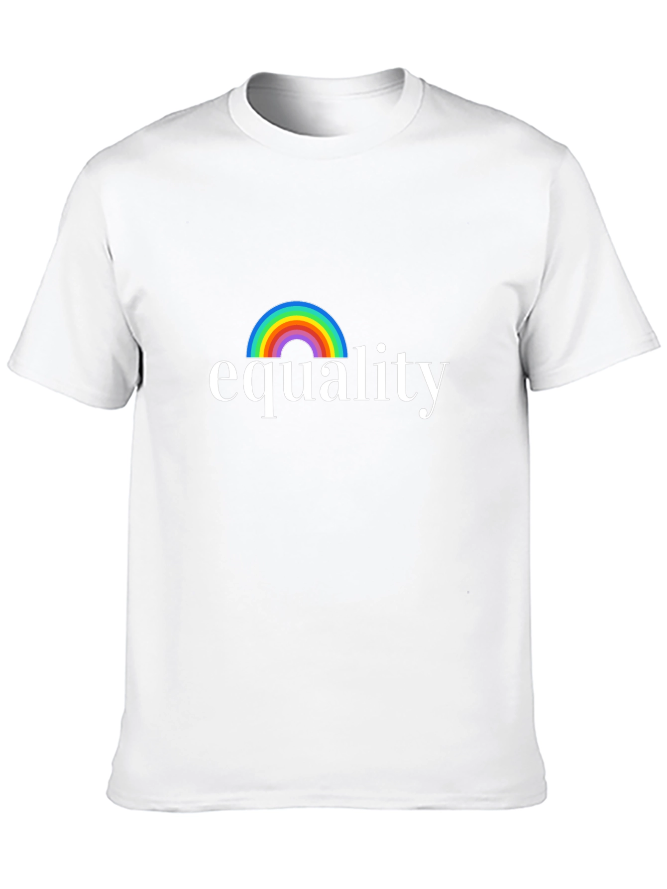 Equality Rainbow Graphic Tee - Unisex Black Shirt