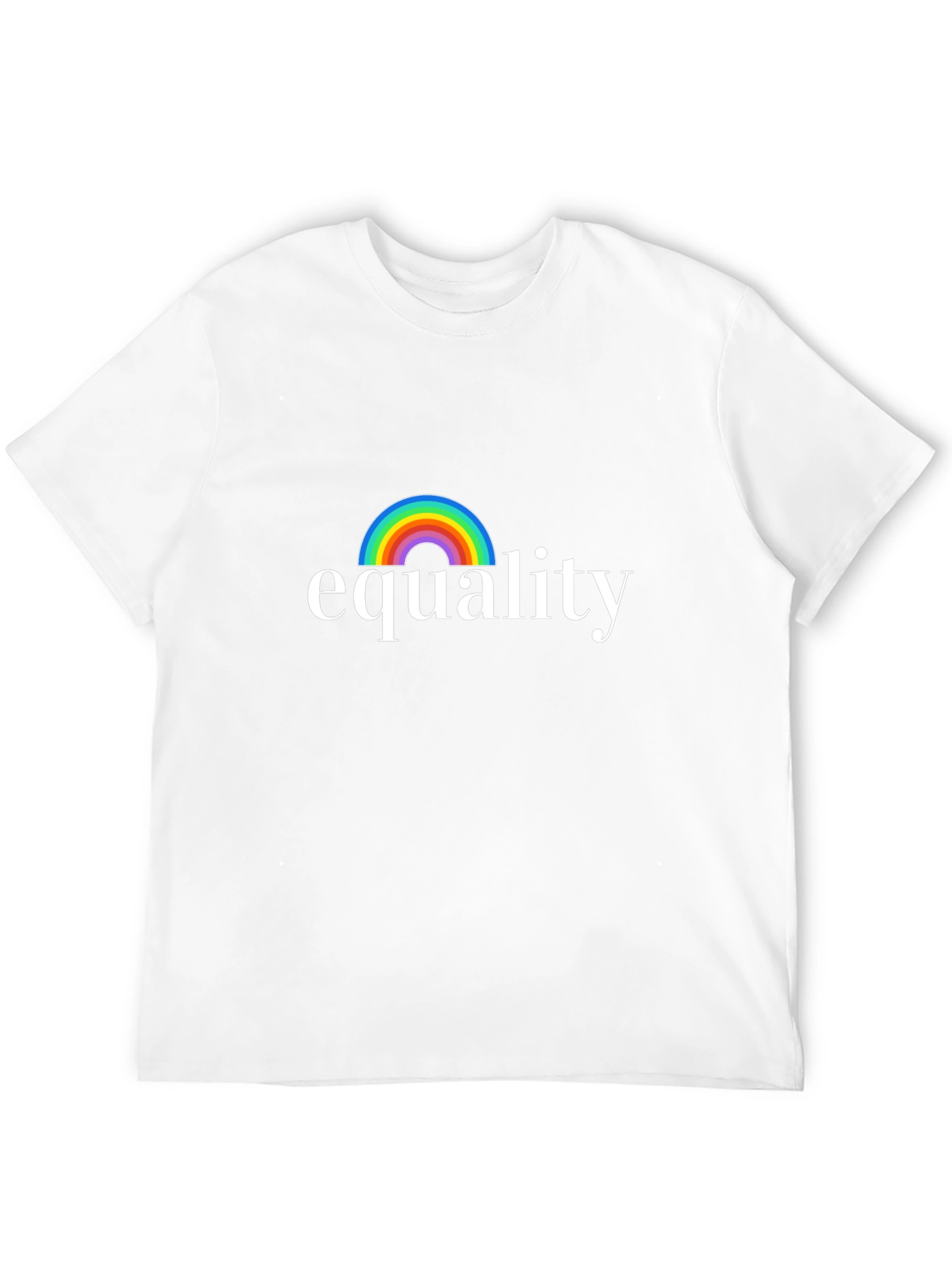 Equality Rainbow Graphic Tee - Unisex Black Shirt