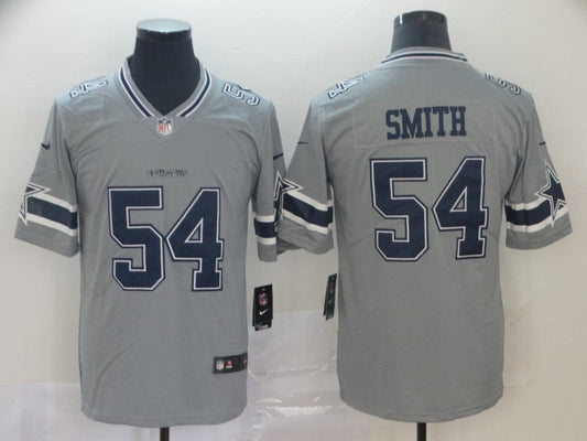 Men's Dallas Cowboys Jaylon Smith #54 Gray Inverted Legend Jerseys