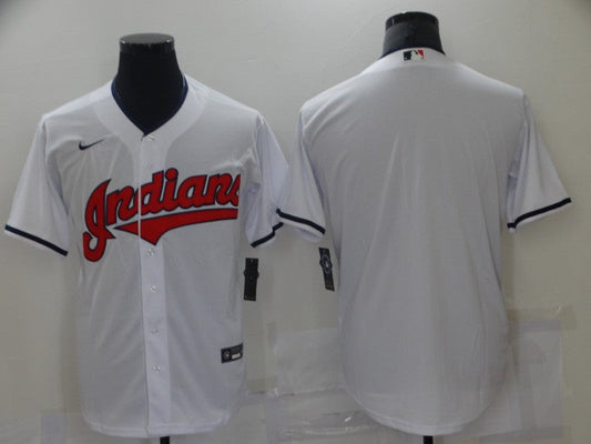 Men's Cleveland Guardians White Home Blank Replica Jerseys