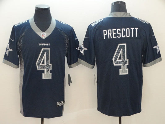 Men's Dallas Cowboys Dak Prescott #4 Navy Game Jerseys