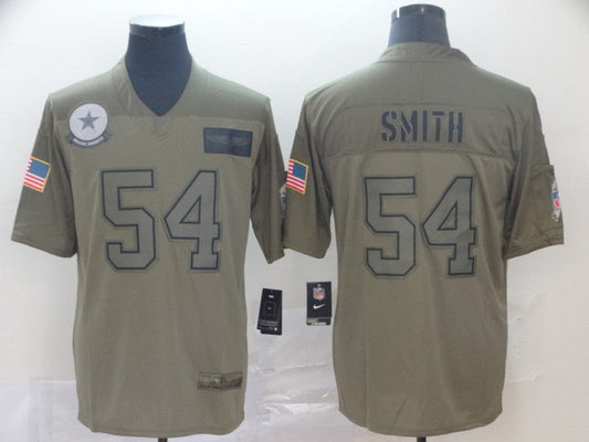 Men's Dallas Cowboys Jaylon Smith #54 Brown Game Jerseys