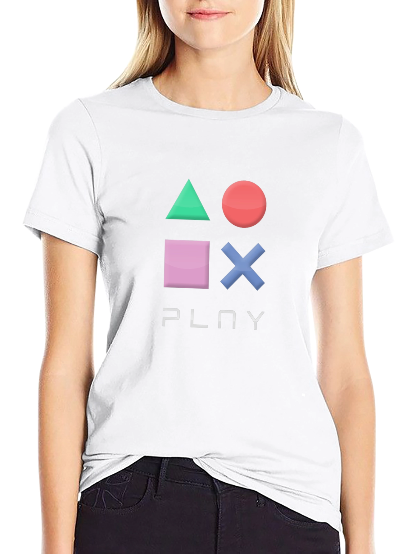 Gaming T-Shirt: Playstation Symbols Graphic Tee