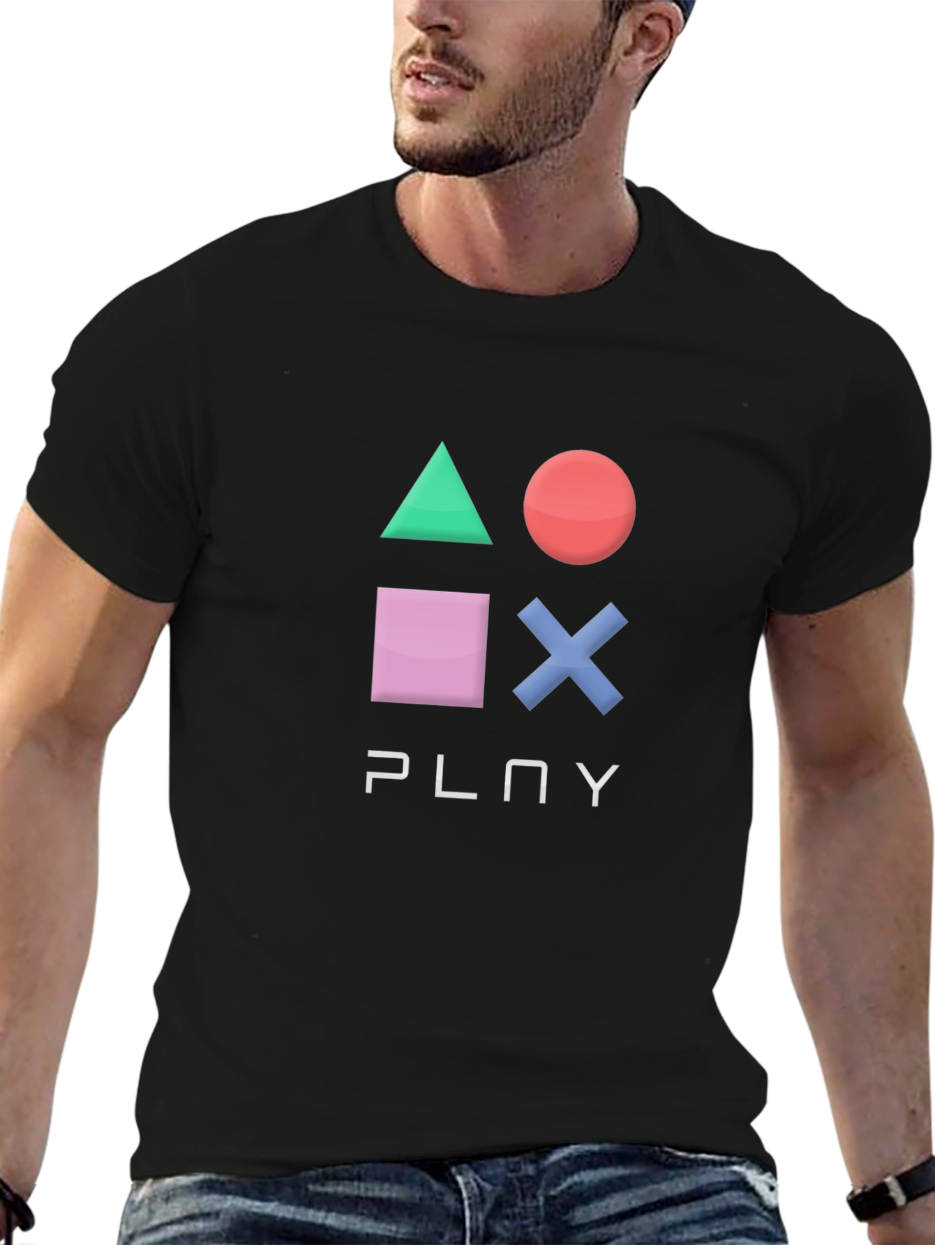 Gaming T-Shirt: Playstation Symbols Graphic Tee