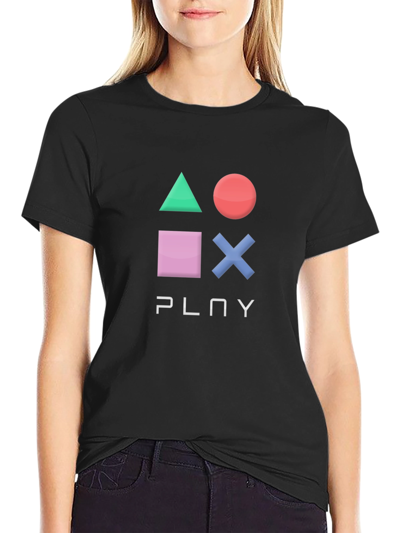 Gaming T-Shirt: Playstation Symbols Graphic Tee