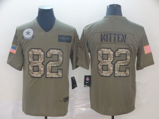 Men's Dallas Cowboys Jason Witten #82 Brown Game Player Jerseys