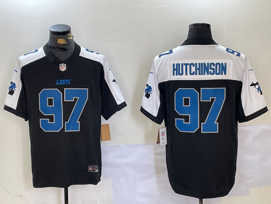 Men's Detroit Lions Aidan Hutchinson #97 Black Game Jerseys