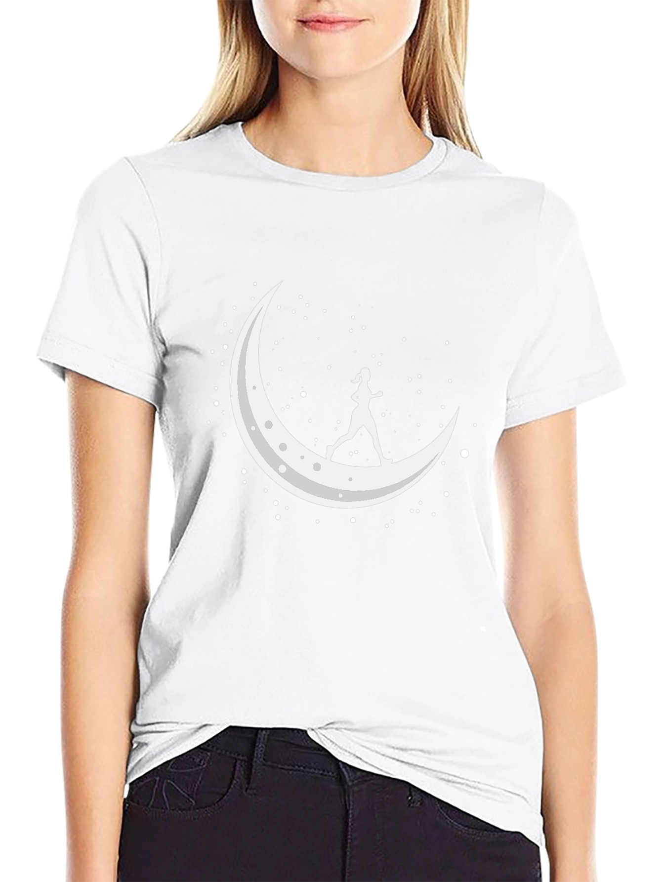 Moon Runner Graphic Tee - Black