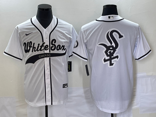 Men's Chicago White Sox White Replica Team Jerseys Joint Edition