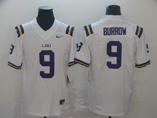 Men's Cincinnati Bengals Joe Burrow #9 White Team Game Jerseys