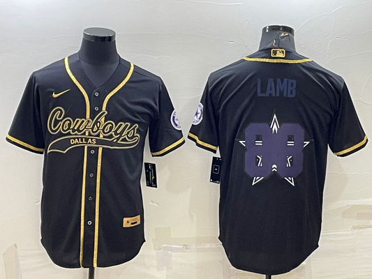 Men's Dallas Cowboys CeeDee Lamb #88 Black Player Jerseys Joint Edition