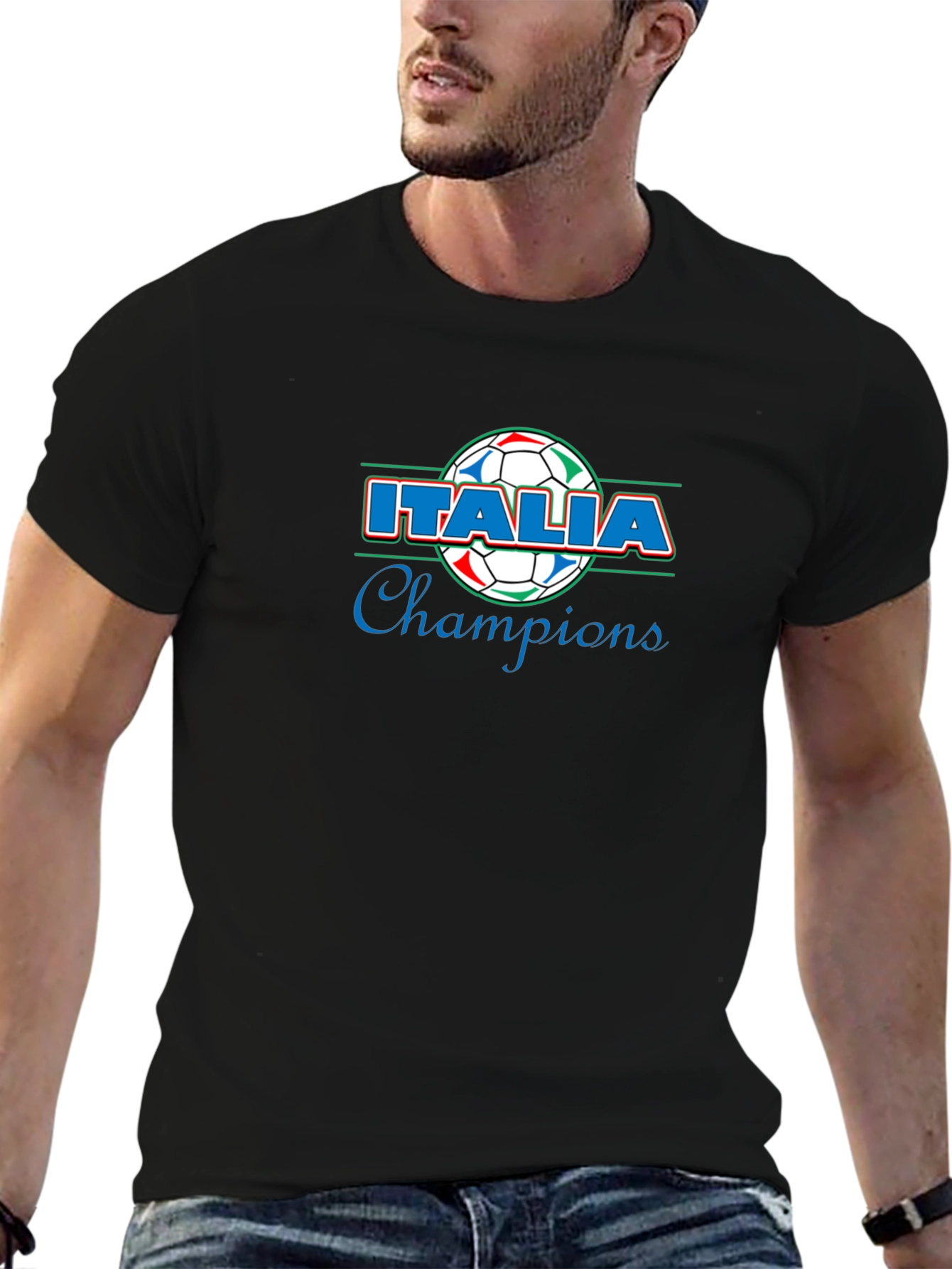 Italia Champions T-Shirt Soccer Italian Pride Tee