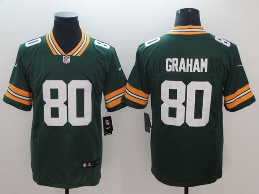 Men's Green Bay Packers Jimmy Graham #80 Green Game Jerseys