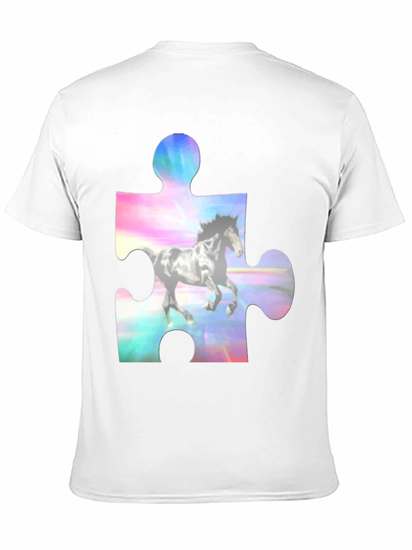 Horse Puzzle Piece Graphic T-Shirt
